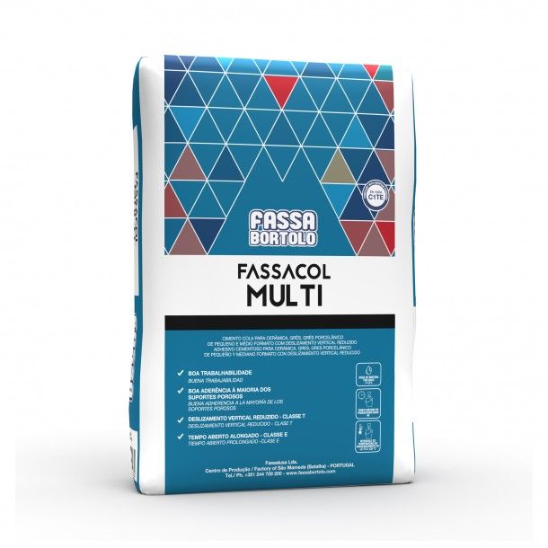Cimento Cola Fassacol Multi C1TE Cinza 25Kg Fassa Cimento Cola Fassacol Multi C1TE Cinza 25Kg Fassa