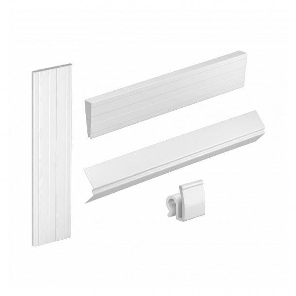 Kit de Ocultação para Rede Metálica PVC Branco Jaben Kit de Ocultação para Rede Metálica PVC Branco Jaben