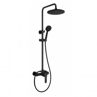 Coluna de Duche Extensivel 77/140cm Plaza Latão Preto Mate Coluna de Duche Extensivel 77/140cm Plaza Latão Preto Mate