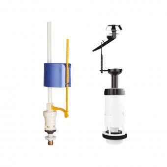 Kit Descarga Simples com Entrada de �gua Inferior Uni Bottom e Push ECO OLI