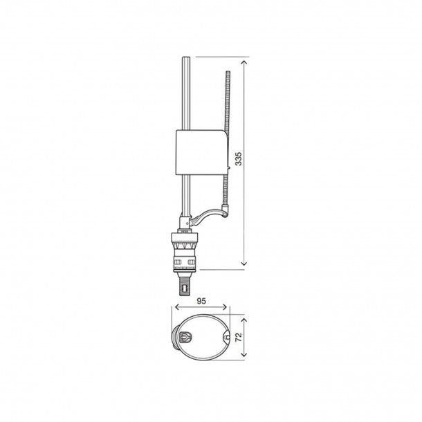 Kit Descarga Simples com Entrada de �gua Inferior Uni Bottom e Push ECO OLI