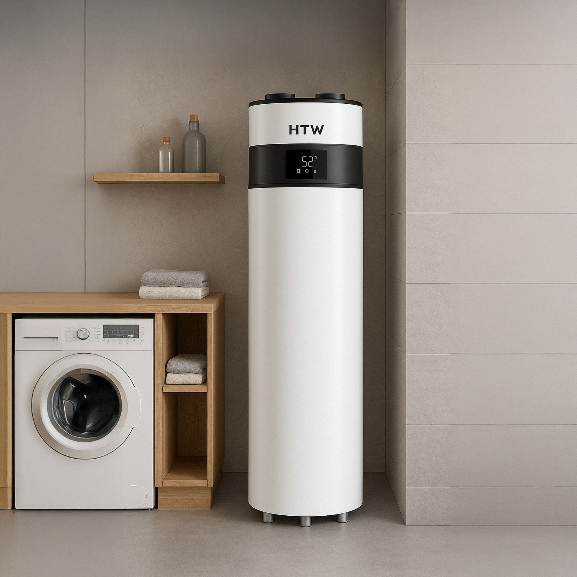 Bomba de Calor Aerotérmica AQS com Serpentina 300L ATS-300SR290A HTW