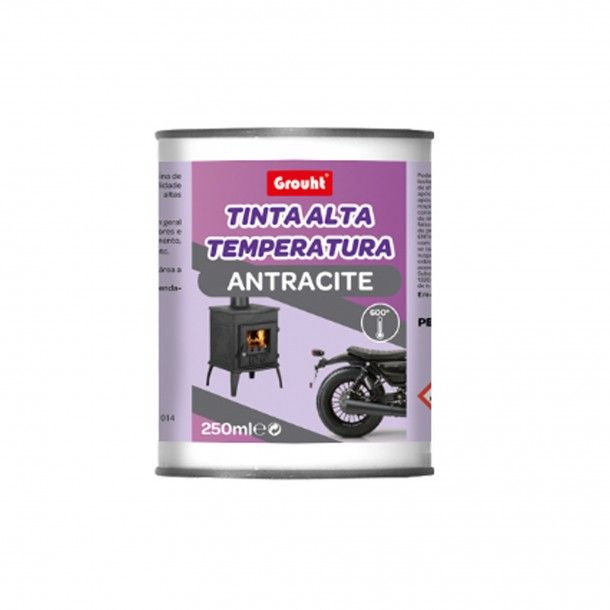 Tinta Alta Temperatura Antracite Mate 250ml Grouht Tinta Alta Temperatura Antracite Mate 250ml Grouht