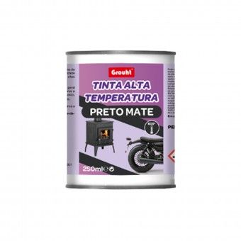 Tinta Alta Temperatura Preto Mate 250ml Grouht