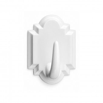 Cabide Adesivo 32x45x21mm PVC Branco 2 Uni Cabide Adesivo 32x45x21mm PVC Branco 2 Uni