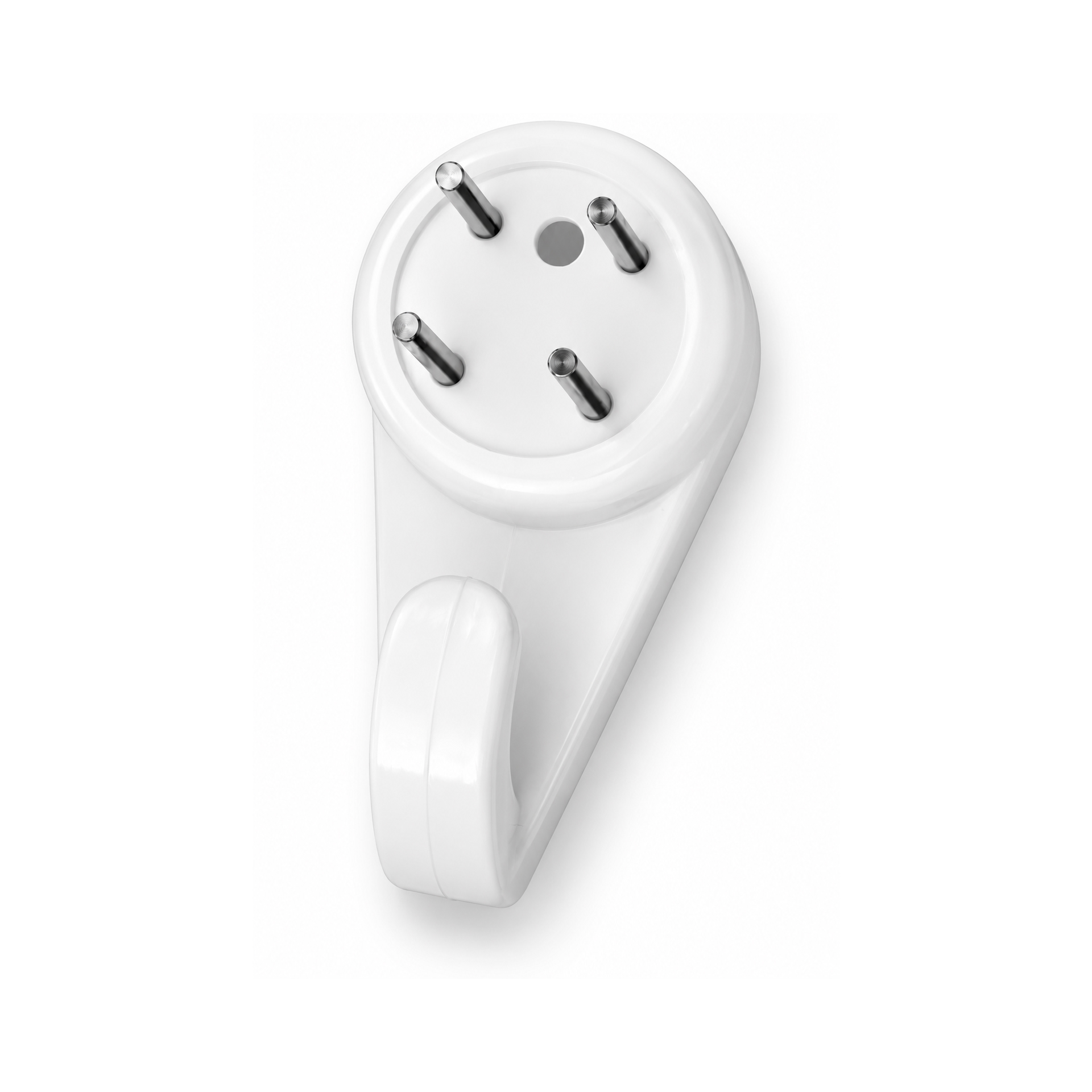 Cabide com Prego 16x31x12mm PVC Branco 4 Uni