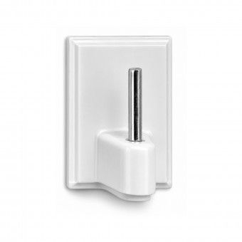 Cabide Adesivo 17x25x12mm PVC Branco 4 Uni Cabide Adesivo 17x25x12mm PVC Branco 4 Uni