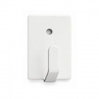 Cabide Adesivo 26x18x12mm Inox Branco 4 Uni