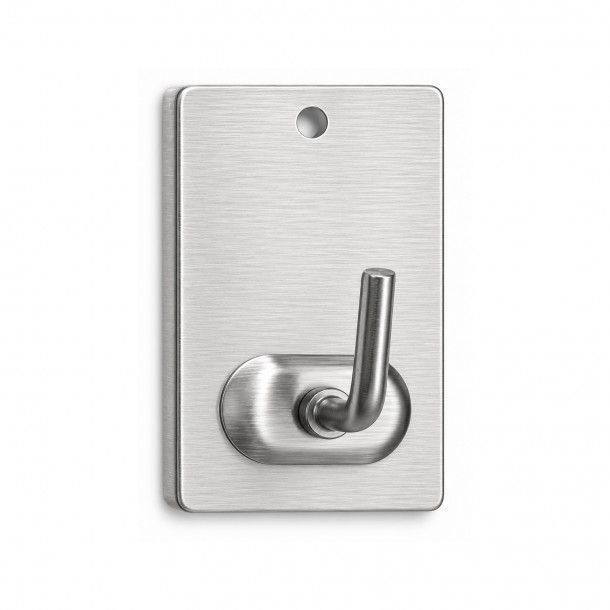 Cabide Adesivo 41x25x17mm Inox 2 Uni