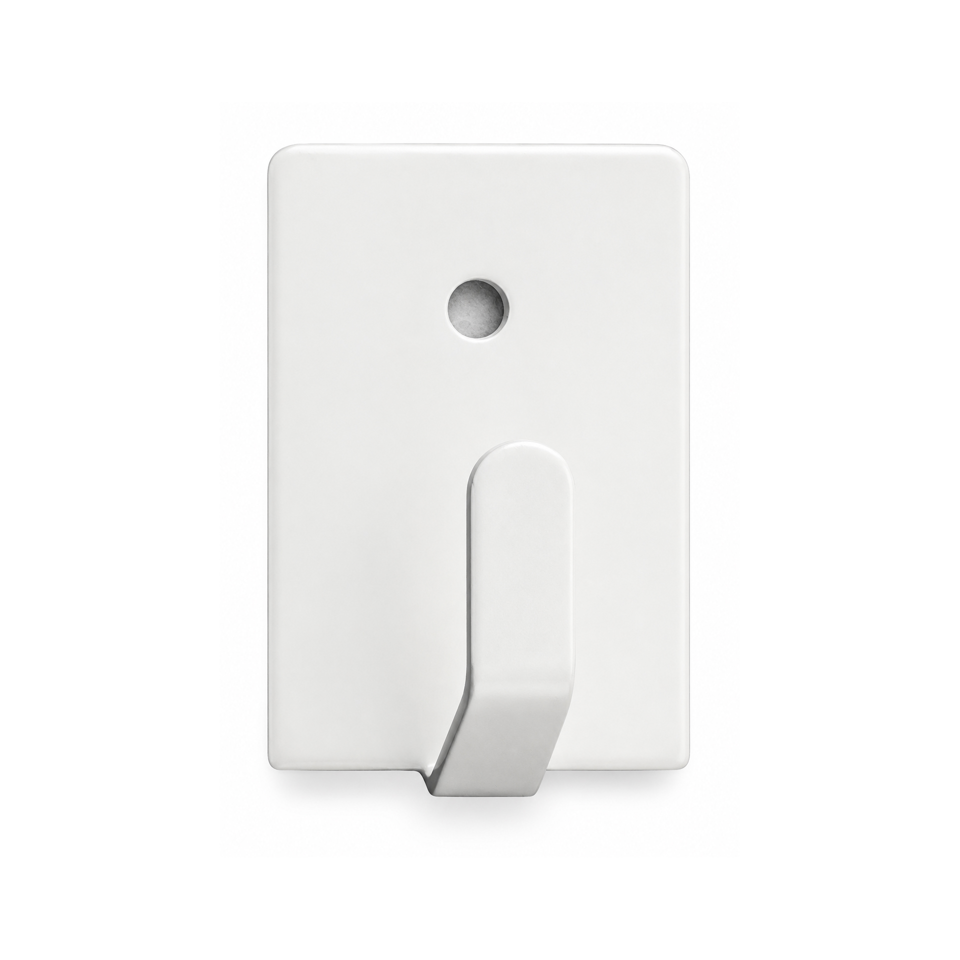 Cabide Adesivo 26x18x12mm Inox Branco 4 Uni