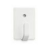 Cabide Adesivo 26x18x12mm Inox Branco 4 Uni