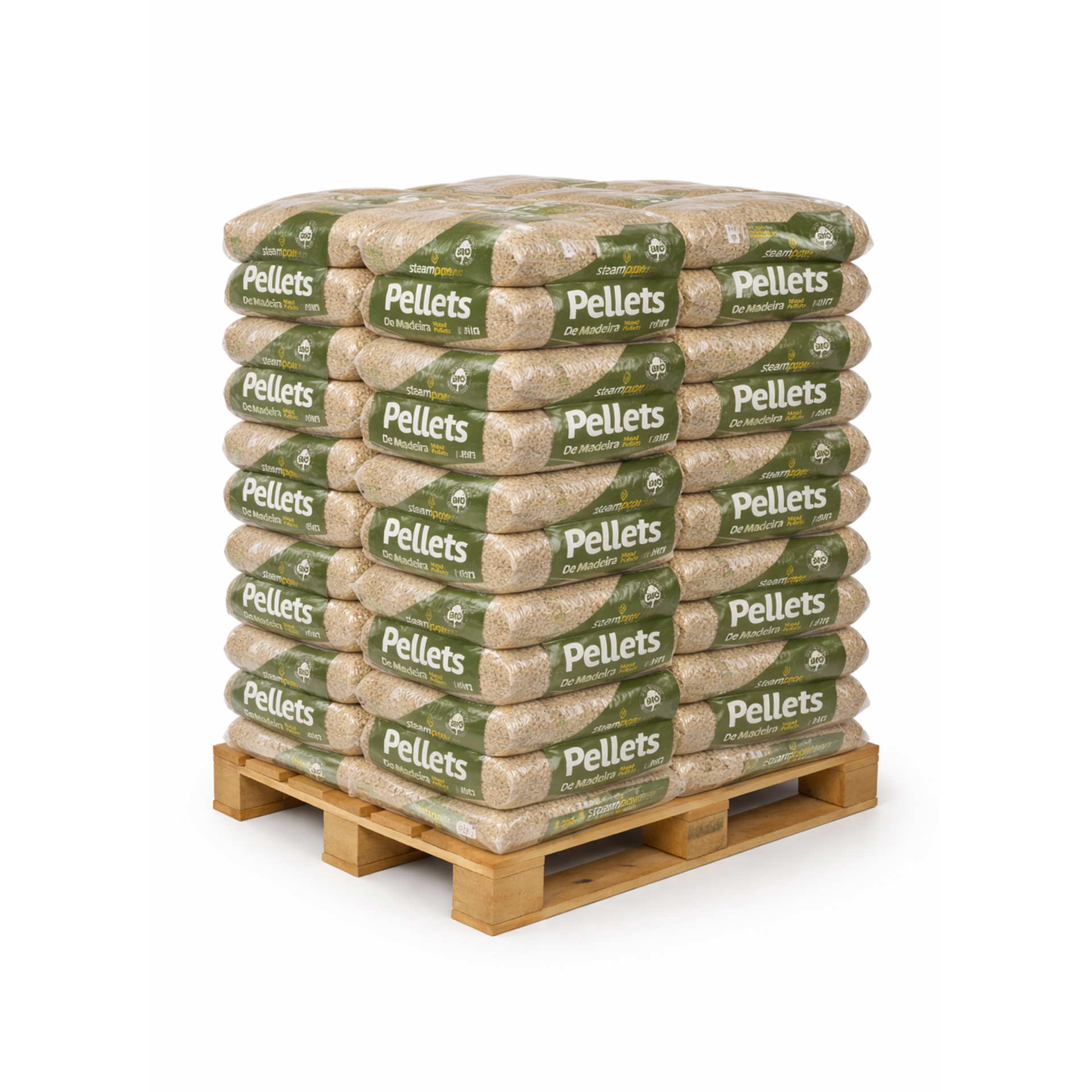 Palete de 65 Sacos de Pellets EN Plus Steampower