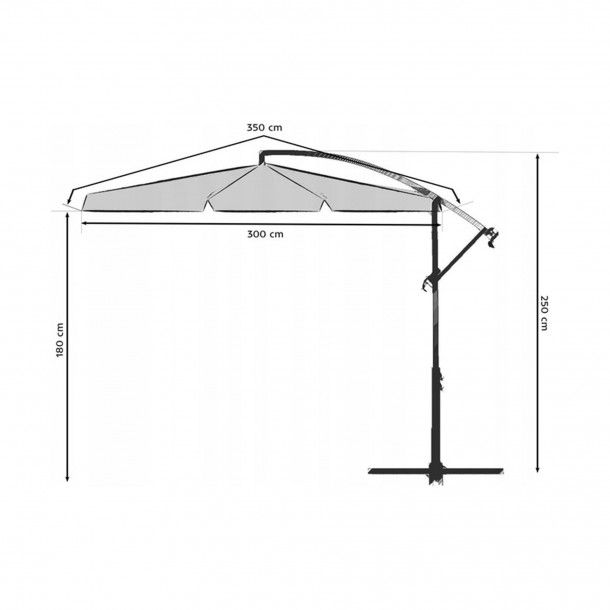 Guarda-Sol com Aba de Ferro Verde 3M Guarda-Sol com Aba de Ferro Verde 3M