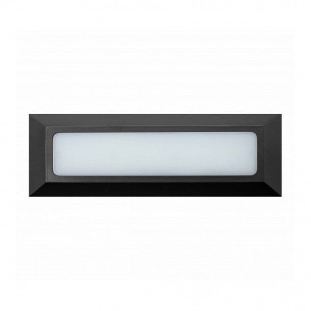 Aplique LED Saliente Retangular IP65 3W 180Lm Antracite Maxled
