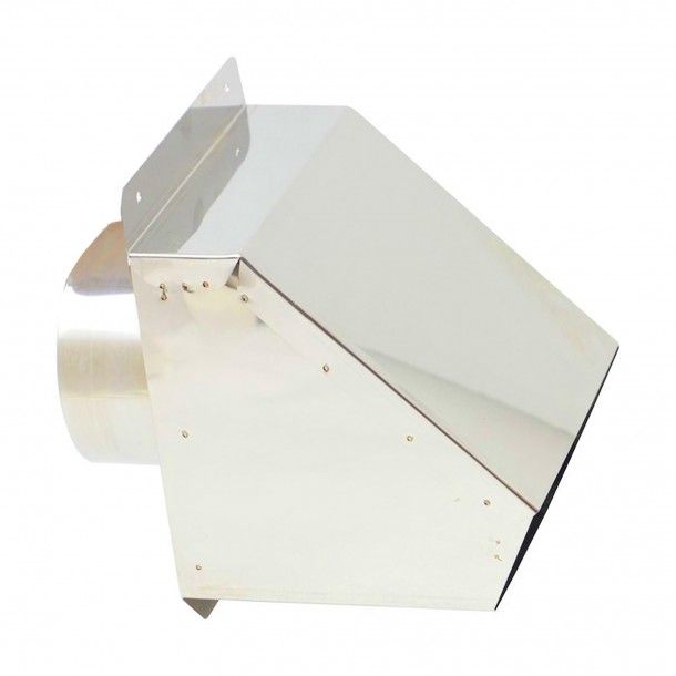 Chapéu de Parede Frontal Inox Ø 80mm Chapéu de Parede Frontal Inox Ø 80mm