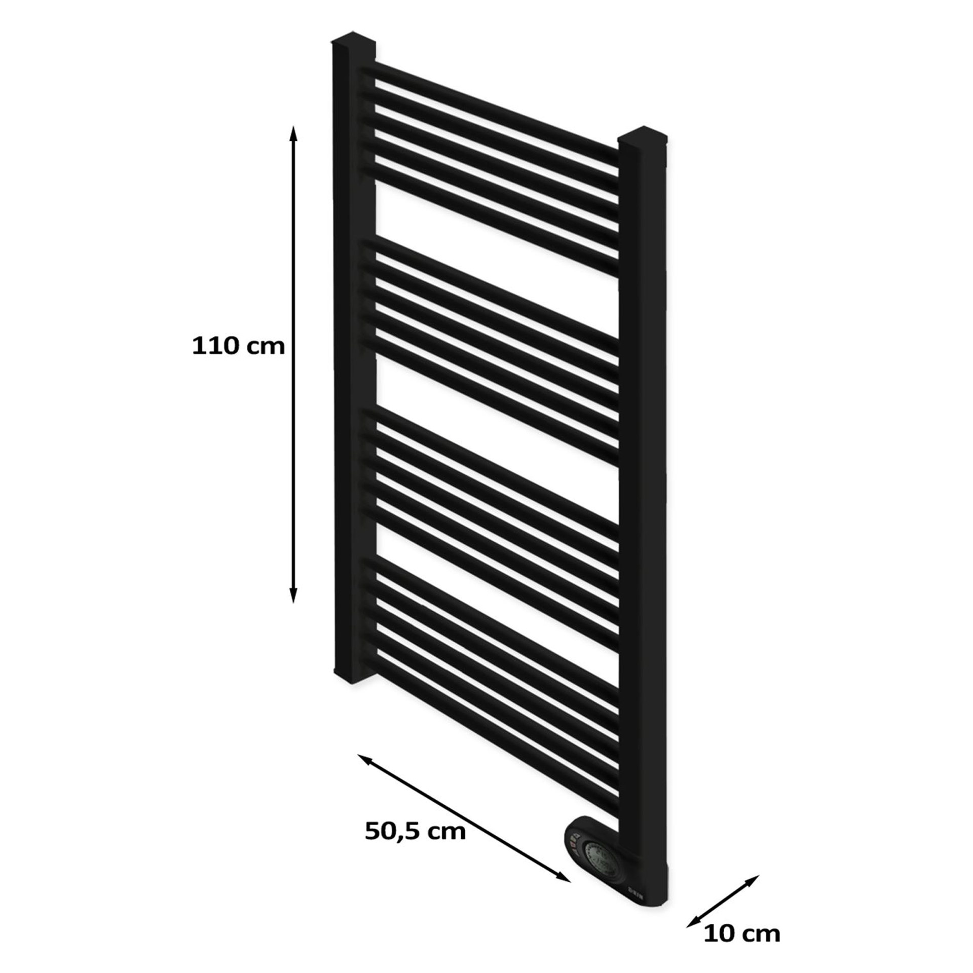 Toalheiro Elétrico 750W Preto Noor HJM