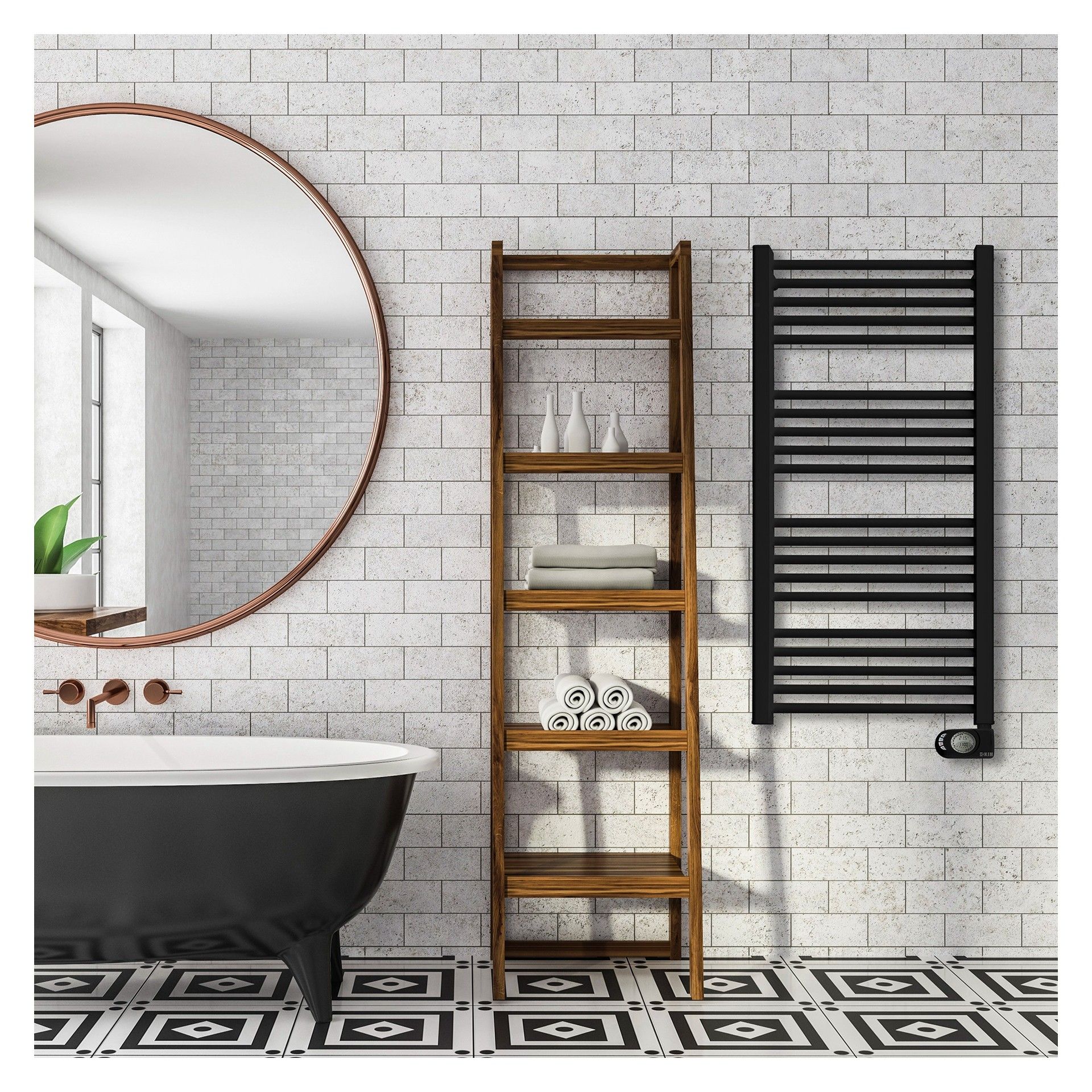 Toalheiro Elétrico 750W Preto Noor HJM