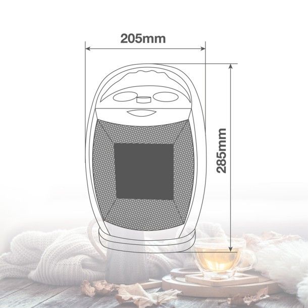 Aquecedor Cerâmico Giratório 1500W Niaros GSC Aquecedor Cerâmico Giratório 1500W Niaros GSC