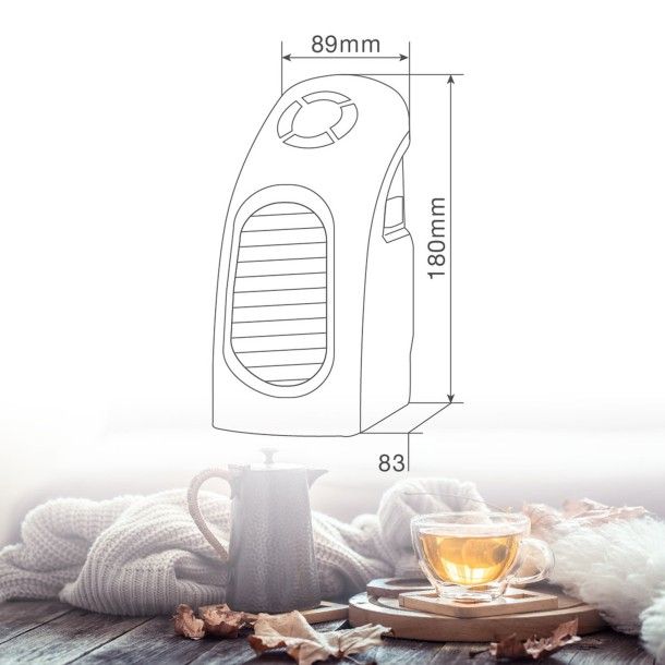 Mini Aquecedor de Tomada 400W Bardei Niaros GSC