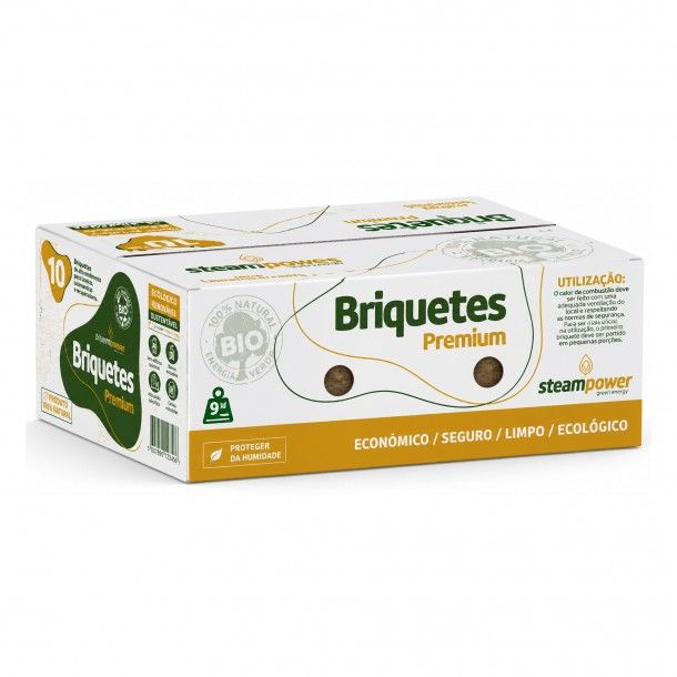 Briquetes de Madeira 6,5x24cm 10 Uni Steampower