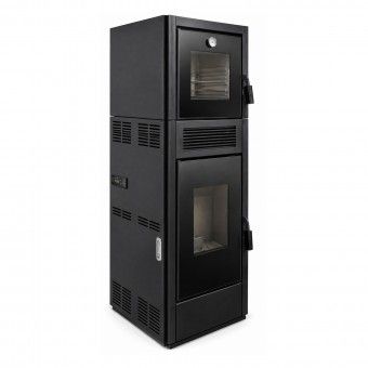 Salamandra a Pellets Chapa com Forno 13Kw Nápoles Delba Salamandra a Pellets Chapa com Forno 13Kw Nápoles Delba