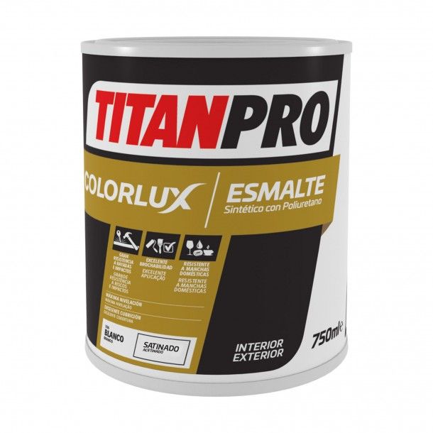 Esmalte Sint�tico Acetinado Branco 3/4L Titan Pro