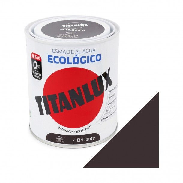 Esmalte Ecol�gico Base �gua Brilhante Titanlux Tabaco 750ml