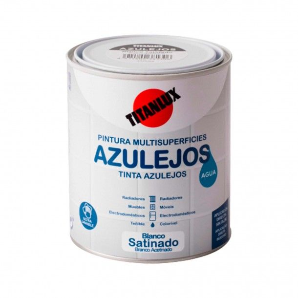 Esmalte Azulejos Aquoso Branco Acetinado 750ml Titanlux Esmalte Azulejos Aquoso Branco Acetinado 750ml Titanlux