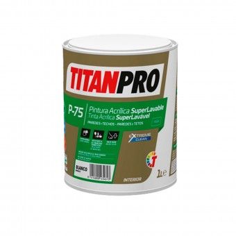 Tinta Acr�lica Super Lav�vel P-75 Branco Mate 1L Titan Pro