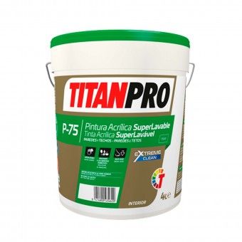Tinta Acrílica Super Lavável P-75 Base Neutra 4L Titan Pro Tinta Acrílica Super Lavável P-75 Base Neutra 4L Titan Pro