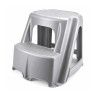 Banco Escadote 2 Degraus Pl�stico 99kg Cinza