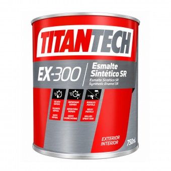 Esmalte Sintético Secagem Rápida Base Branca Brilhante 750ml EX-300 Titan Esmalte Sintético Secagem Rápida Base Branca Brilhante 750ml EX-300 Titan