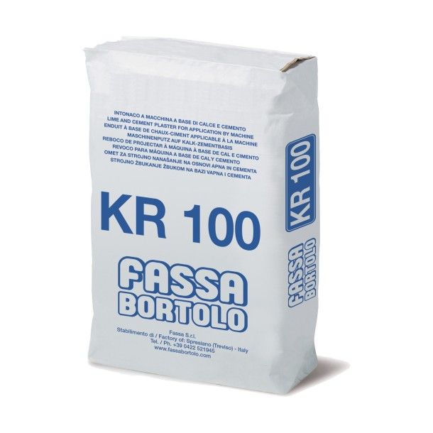Reboco Exterior Cinza KR 100 Fassa 25Kg Reboco Exterior Cinza KR 100 Fassa 25Kg